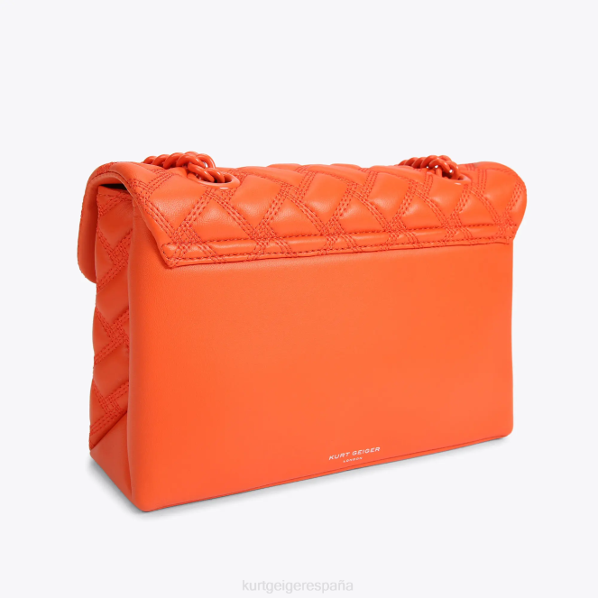 Kurt Geiger mujer bolso kensington londres empapado 2LPR10 | bolsas naranja